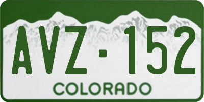CO license plate AVZ152