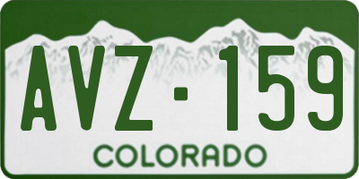 CO license plate AVZ159