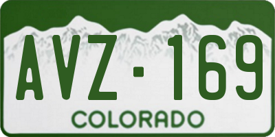 CO license plate AVZ169