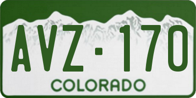 CO license plate AVZ170