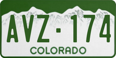 CO license plate AVZ174