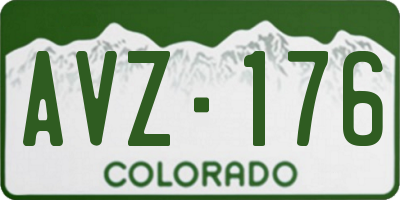 CO license plate AVZ176