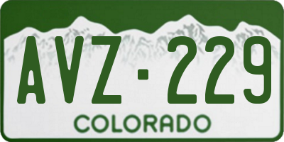 CO license plate AVZ229