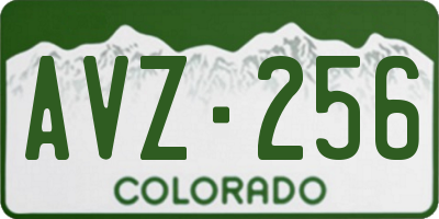 CO license plate AVZ256