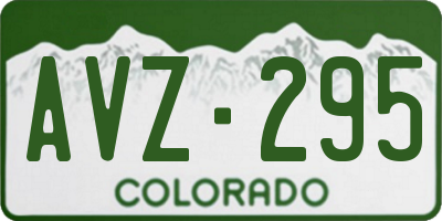 CO license plate AVZ295
