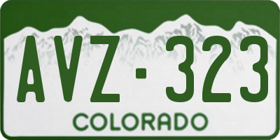 CO license plate AVZ323
