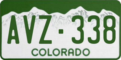 CO license plate AVZ338