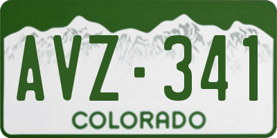 CO license plate AVZ341