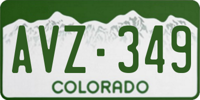 CO license plate AVZ349