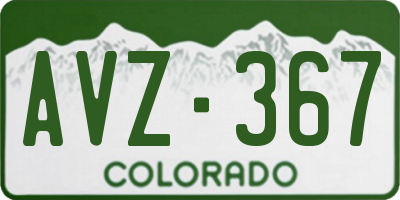 CO license plate AVZ367