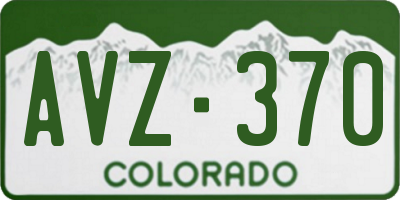 CO license plate AVZ370