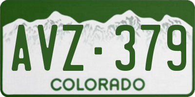 CO license plate AVZ379
