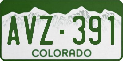 CO license plate AVZ391