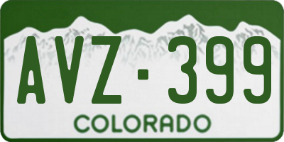 CO license plate AVZ399