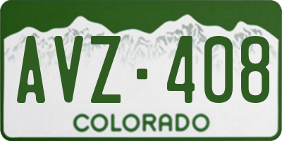 CO license plate AVZ408