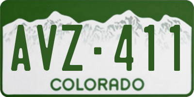 CO license plate AVZ411