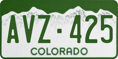 CO license plate AVZ425
