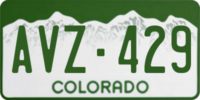 CO license plate AVZ429