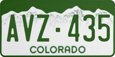 CO license plate AVZ435
