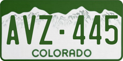 CO license plate AVZ445