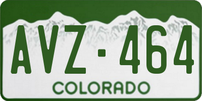 CO license plate AVZ464