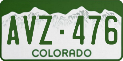 CO license plate AVZ476