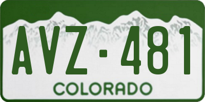 CO license plate AVZ481
