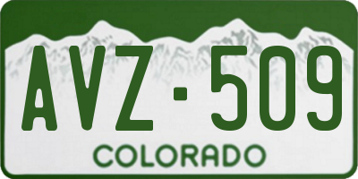 CO license plate AVZ509