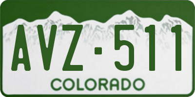 CO license plate AVZ511