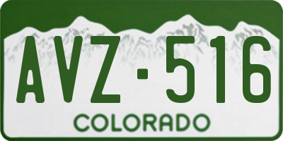 CO license plate AVZ516
