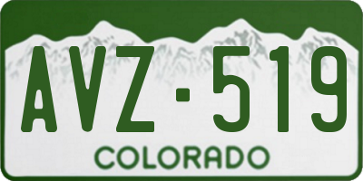 CO license plate AVZ519