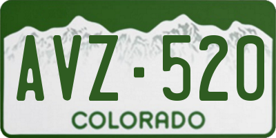 CO license plate AVZ520
