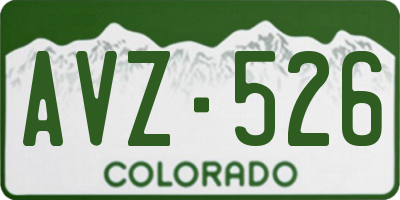CO license plate AVZ526
