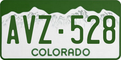 CO license plate AVZ528