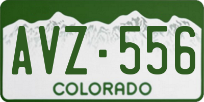 CO license plate AVZ556