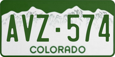 CO license plate AVZ574