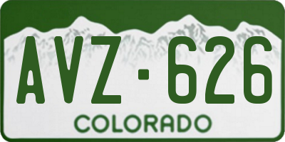 CO license plate AVZ626