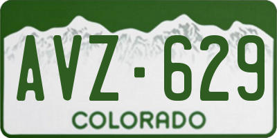 CO license plate AVZ629