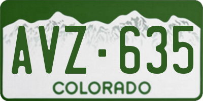 CO license plate AVZ635