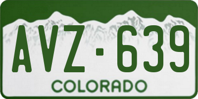 CO license plate AVZ639
