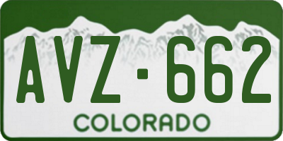 CO license plate AVZ662