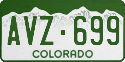 CO license plate AVZ699
