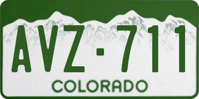 CO license plate AVZ711