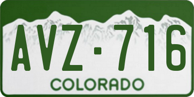 CO license plate AVZ716