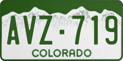 CO license plate AVZ719