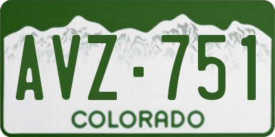 CO license plate AVZ751