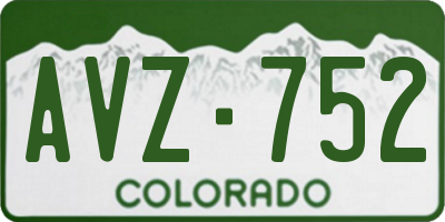CO license plate AVZ752