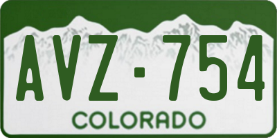 CO license plate AVZ754