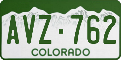 CO license plate AVZ762