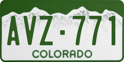 CO license plate AVZ771